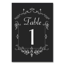 Chalkboard Theme Table Number cards