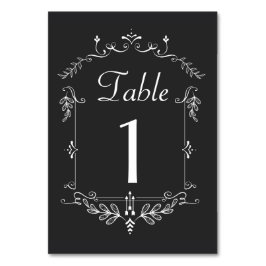 Chalkboard Theme Table Number cards Kaart