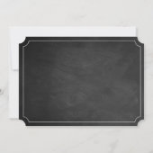 Chalkboard Ticket Wedding Rehearsal Dinner Kaart (Achterkant)