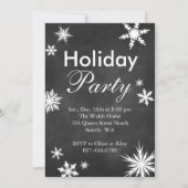 Chalkboard Time to Drink Champagne Holiday Invite Kaart (Achterkant)