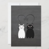 Chalkboard trendy grappige bruiloft met een leuk k kaart (Achterkant)