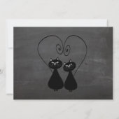 Chalkboard trendy grappige bruiloft met een leuk k kaart (Achterkant)
