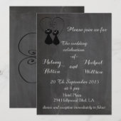 Chalkboard trendy grappige bruiloft met een leuk k kaart (Voorkant / Achterkant)