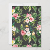 Chalkboard Tropical Flowers Wreater Baby Sprinkle Kaart (Achterkant)