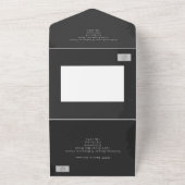 Chalkboard trouwdoedelen harten Mrs. en Mrs. All In One Uitnodiging (Buitenkant)