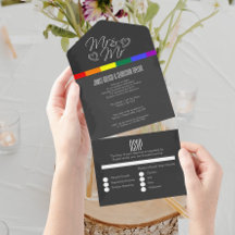 Chalkboard trouwdoedle harten Mr en Mr.