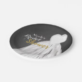 Chalkboard trouwjurk Vrijgezellenfeest Papieren Bordje (Gekanteld)