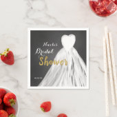 Chalkboard trouwjurk Vrijgezellenfeest Servetten (Insitu)