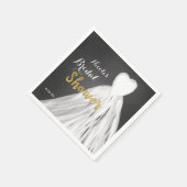 Chalkboard trouwjurk Vrijgezellenfeest Servetten (Hoek)