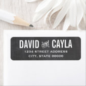 Chalkboard trouwlabels etiket (Insitu)