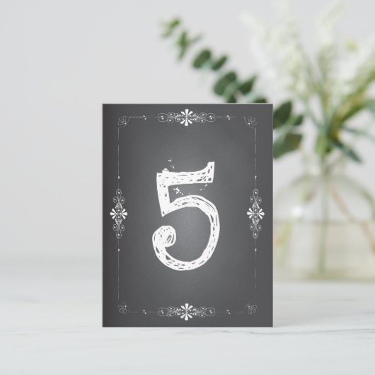 Chalkboard Trouwtafel Kaart (Staand voorkant)