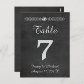 Chalkboard Trouwtafel Nummer Briefkaart (Voorkant / Achterkant)