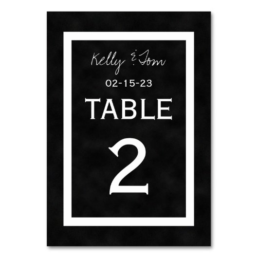 Chalkboard Trouwtafel Nummers Kaarten (Voorkant)