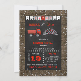 Chalkboard Trucks of Tiaras Red Gray Gender Rekalv Kaart