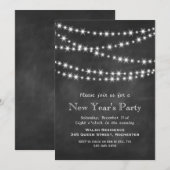 Chalkboard Twinkle licht nieuwjaarsuitnodiging Kaart (Voorkant / Achterkant)