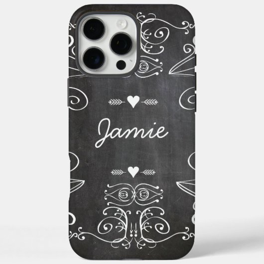 Chalkboard Typografie Art Case-Mate iPhone Case (Achterkant)