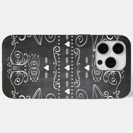 Chalkboard Typografie Art Case-Mate iPhone Case (Achterkant (horizontaal))