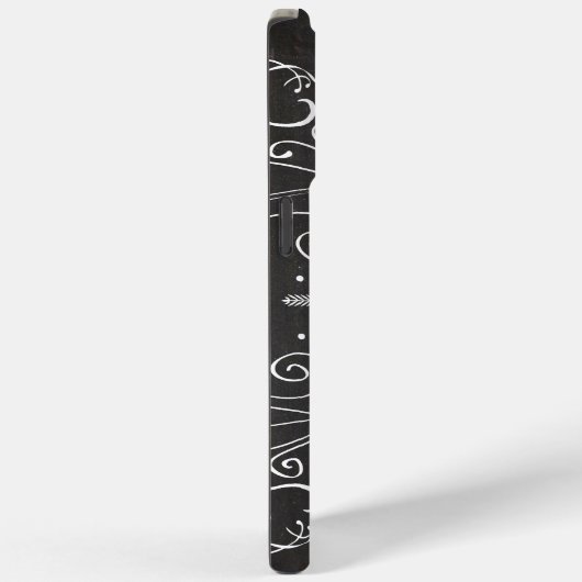 Chalkboard Typografie Art Case-Mate iPhone Case (Achterkant / Rechts)