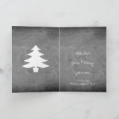 Chalkboard Typografie Black White Kerstmis Kaart (Binnen)