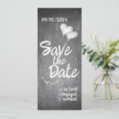 Chalkboard Typografie Bruiloft Aankondiging (Staand voorkant)