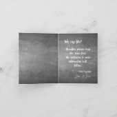 Chalkboard Typografie Bruiloft Aankondiging (Binnen)