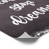 Chalkboard Typografie: Dream Quote Poster (Hoek)
