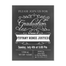 Chalkboard Typografie Graduation party