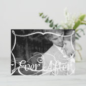 Chalkboard Typografie Je foto-huwelijk nodigt uit Kaart (Staand voorkant)