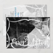 Chalkboard Typografie Je foto-huwelijk nodigt uit Kaart (Voorkant / Achterkant)