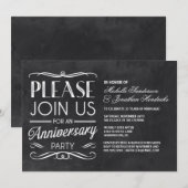 Chalkboard Typografie | Jubileum Partij bij de uit Kaart (Voorkant / Achterkant)