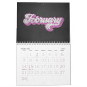 Chalkboard Typografie Kalender (Feb 2027)