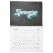 Chalkboard Typografie Kalender (Jan 2027)