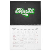Chalkboard Typografie Kalender (Mar 2026)