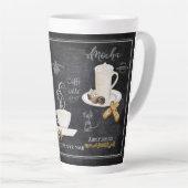 Chalkboard Typografie Koffie Chocolade in Desserts Latte Mok (Rechterhoek)
