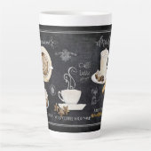 Chalkboard Typografie Koffie Chocolade in Desserts Latte Mok (Voorkant)