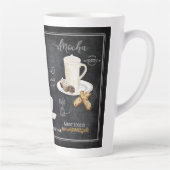 Chalkboard Typografie Koffie Chocolade in Desserts Latte Mok (Rechts)