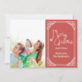 Chalkboard Typografie Merry kerstkaart (Voorkant)