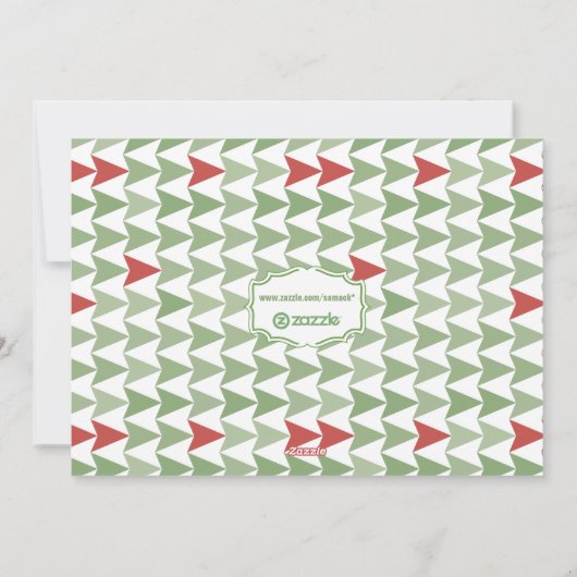 Chalkboard Typografie Merry kerstkaart (Achterkant)