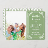 Chalkboard Typografie Merry kerstkaart (Voorkant / Achterkant)