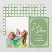 Chalkboard Typografie Merry kerstkaart (Voorkant / Achterkant)