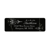 Chalkboard Typografie Modern Wedding Address Label (Voorkant)