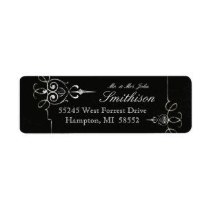 Chalkboard Typografie Modern Wedding Address Label