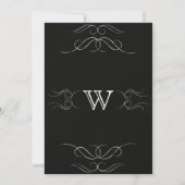 Chalkboard Typografie Modern Wedding Invitation Kaart (Achterkant)