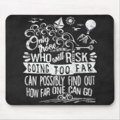 Chalkboard Typografie Motivatie Quote Adventure Muismat (Voorkant)