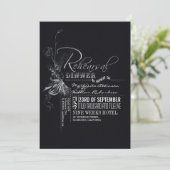 Chalkboard Typografie Rehearsal Dinner Kaart (Staand voorkant)