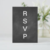 Chalkboard Typografie RSVP (Staand voorkant)