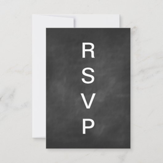 Chalkboard Typografie RSVP Kaartje (Voorkant)