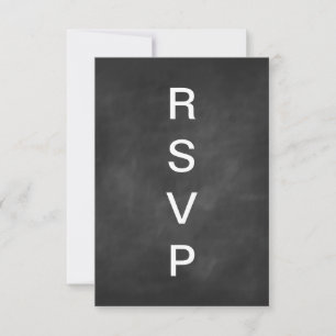 Chalkboard Typografie RSVP Kaartje
