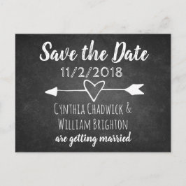 Chalkboard Typografie Save the Date Briefkaart