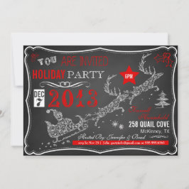 Chalkboard Typografie - Uitnodiging voor kerstfees